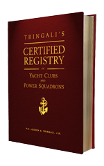 Tringali's Yachting customs and courtesies book and Certified Registration of Yacht clubs two red books.