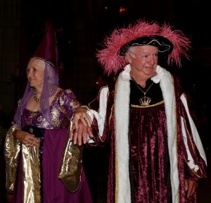 Residents of Palm Beach who play Royalty take great pride in making their own costumes.
